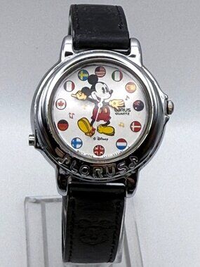 Vintage Lorus 1980s Unisex Disney Mickey Mouse Musical small world watch Working